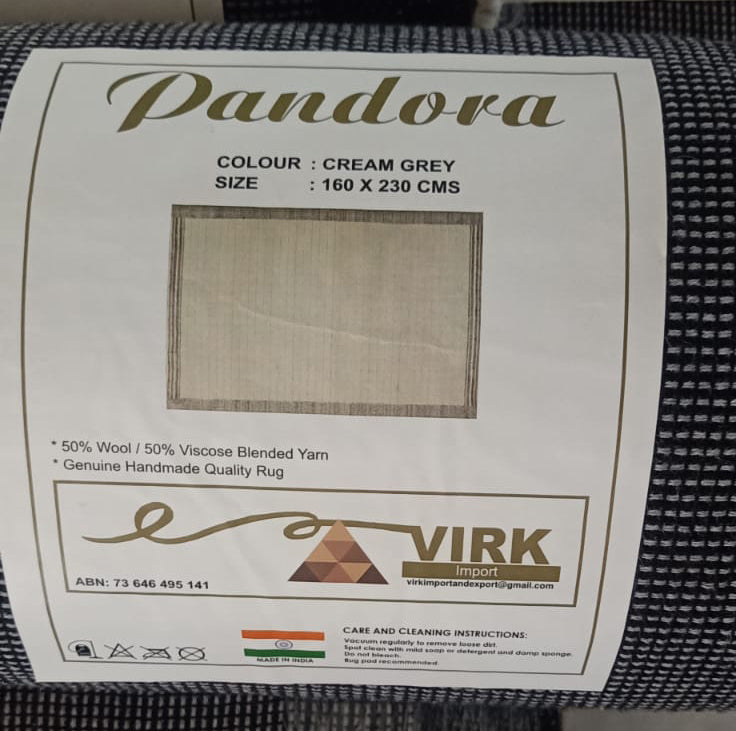 NZ WOOL PANDORA-CREAMGREY